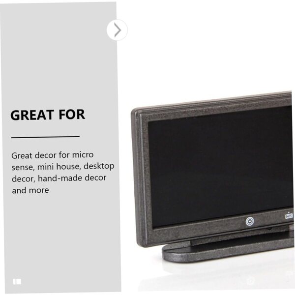 Mini TV a Schermo Piatto per Casa delle Bambole con Telecomando - Decorazione Miniatura