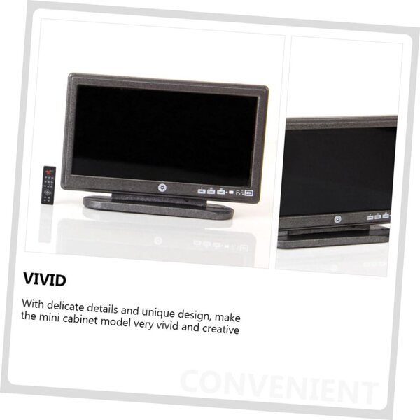Mini TV a Schermo Piatto per Casa delle Bambole con Telecomando - Decorazione Miniatura