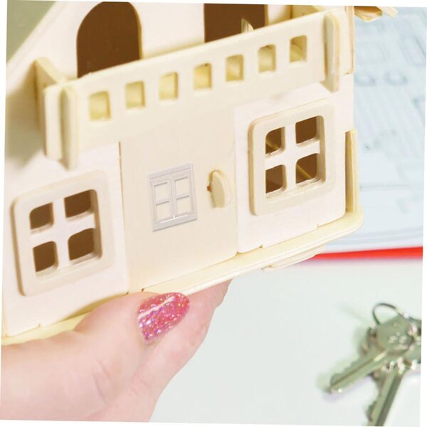 Set porte e finestre in plastica per casa delle bambole kit completo miniatura realistica