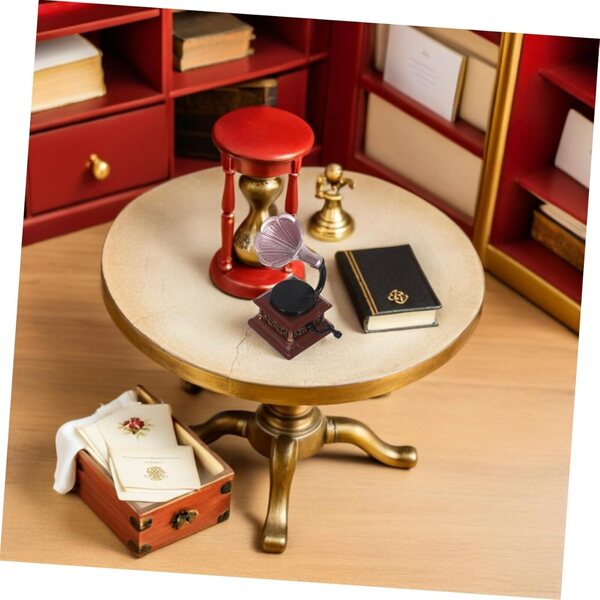KOMBIUDA Miniatur-Vintage-Phonograph für Puppenhaus – dekoratives Accessoire