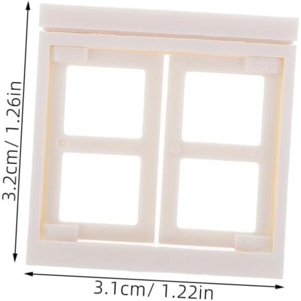 Set mit 4 realistischen Miniaturfenstern aus Kunststoff für DIY-Puppenhäuser und Sammler