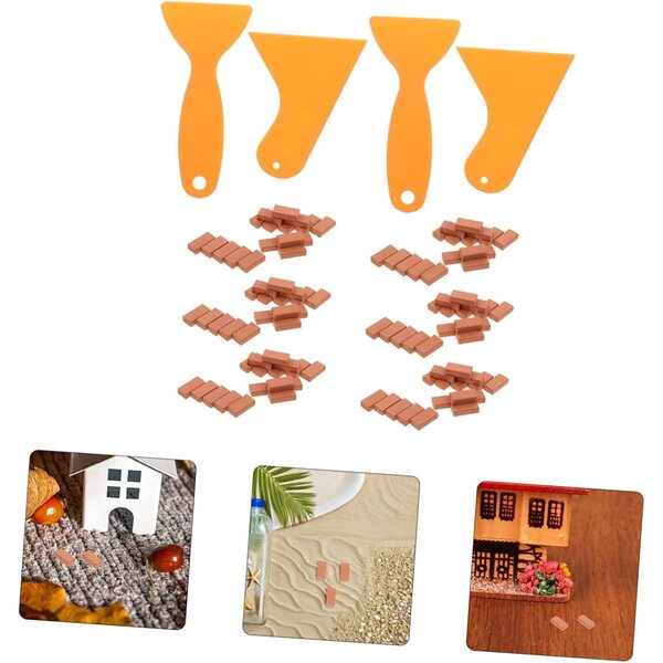 Kit 204 pezzi mini blocchi e mattoni per modellismo giardino e casette | FUNNETOYU
