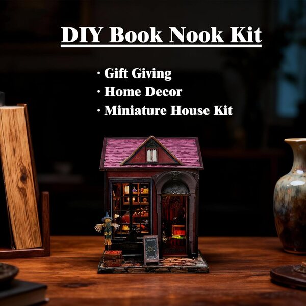 Kit casa miniatura fai da te Magic Cabin - decorazione in legno 3D magica e creativa