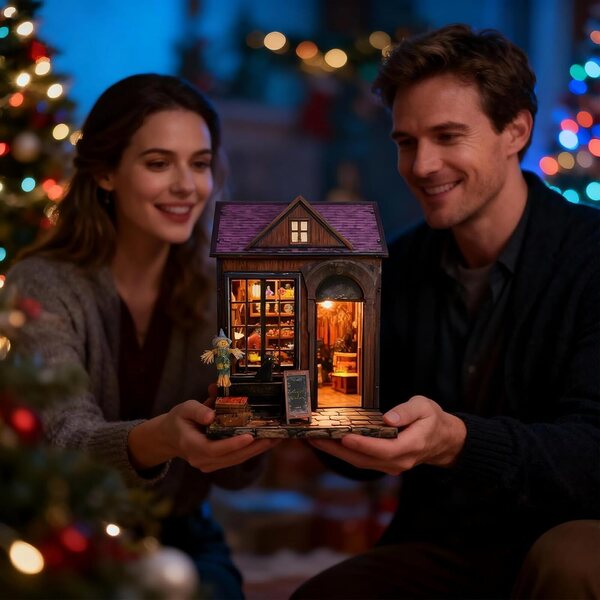 Kit casa miniatura fai da te Magic Cabin - decorazione in legno 3D magica e creativa