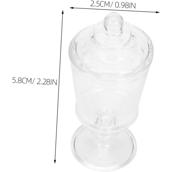 Set mit 2 transparenten Mini-Gläsern für Puppenhäuser – realistische dekorative Accessoires