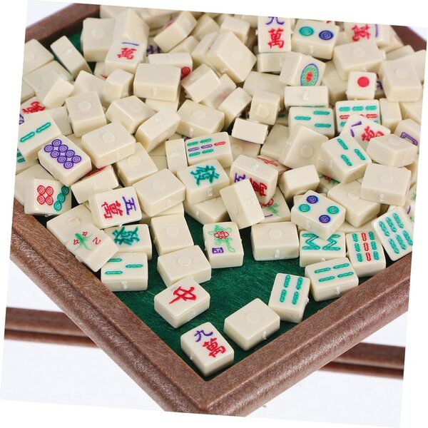 Set Miniatura Tavolo e Sedie Mahjong in Plastica per Case Bambole – Realistico e Durevole