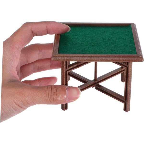 Set Miniatura Tavolo e Sedie Mahjong in Plastica per Case Bambole – Realistico e Durevole