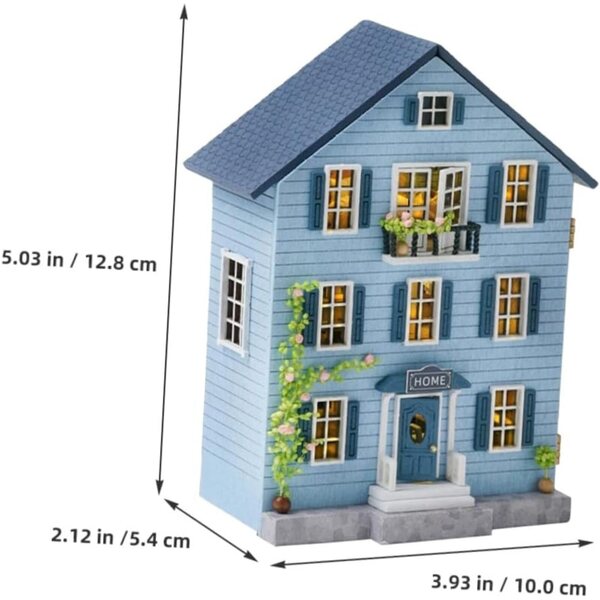 Mini-Puppenhaus-Bausatz aus Holz mit Möbeln für Kinder und Jugendliche, tragbar, zum Selbermachen