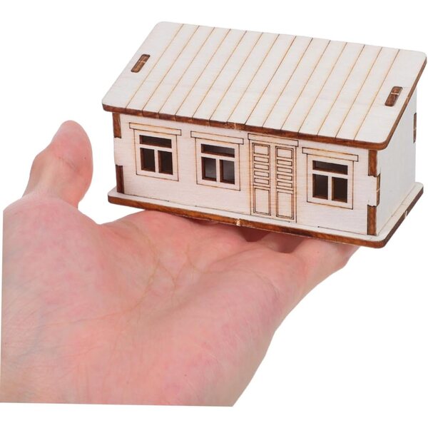 PartyKindom Casa Miniatura DIY in Legno per Decorazioni Natalizie e Progetti Creativi
