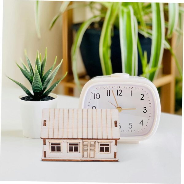 PartyKindom Casa Miniatura DIY in Legno per Decorazioni Natalizie e Progetti Creativi