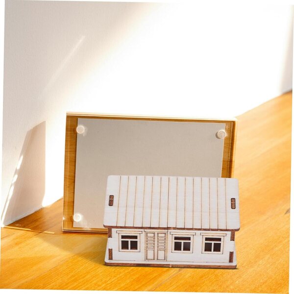 PartyKindom Casa Miniatura DIY in Legno per Decorazioni Natalizie e Progetti Creativi