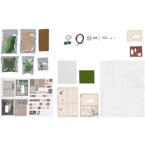 Kit Casa in Miniatura Fai-da-Te LIZEALUCKY con Striscia Luminosa e Accessori Completi