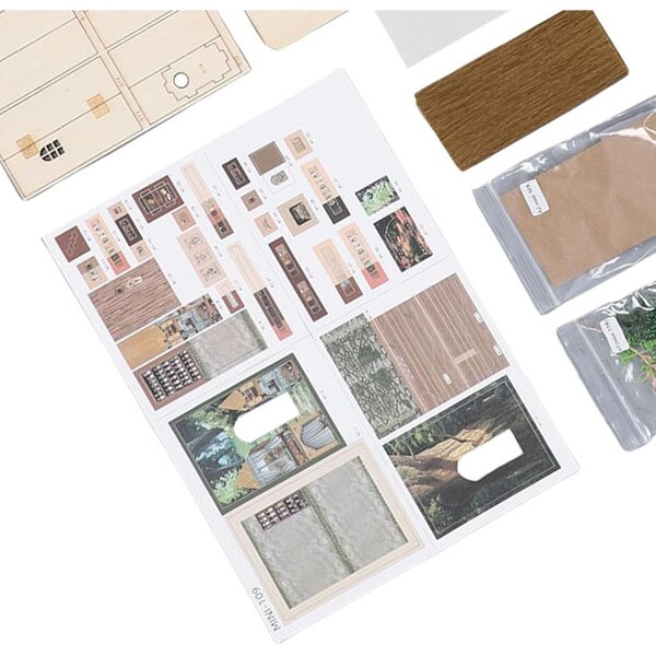 Kit Casa in Miniatura Fai-da-Te LIZEALUCKY con Striscia Luminosa e Accessori Completi