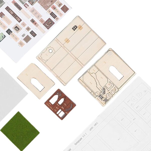 Kit Casa in Miniatura Fai-da-Te LIZEALUCKY con Striscia Luminosa e Accessori Completi