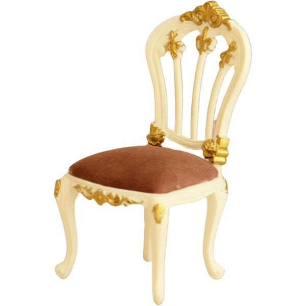 Sedia vintage in resina per casa delle bambole - modello decorativo realistico
