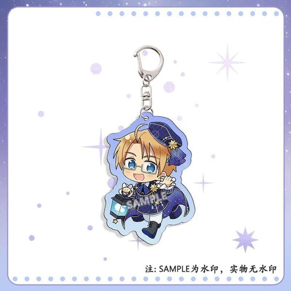 Set 8 Portachiavi Anime Hetalia Axis Powers in Acrilico, Idee Regalo e Decorazioni