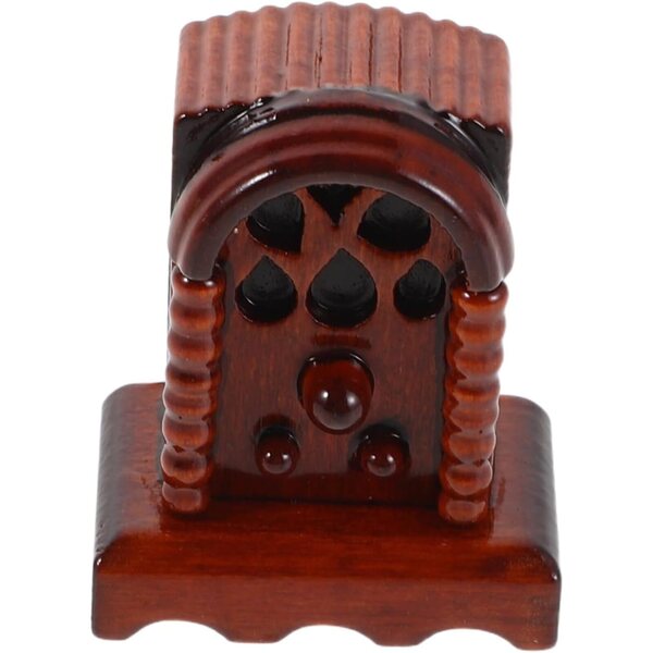 Radio Miniatura in Legno Vintage 1:12 per Casa Bambole e Decorazioni Retro