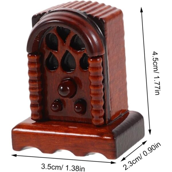 Radio Miniatura in Legno Vintage 1:12 per Casa Bambole e Decorazioni Retro
