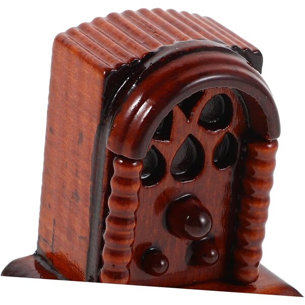 Radio Miniatura Vintage in Legno per Casa di Bambole - Scala 1:12, Decorazione Retrò
