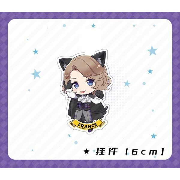 12 Hetalia AxisPowers Anime-Schlüsselanhänger aus Acryl, farbenfrohe und niedliche Dekoration