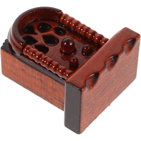 Radio Miniatura in Legno Vintage per Casa delle Bambole 1:12 Accessorio Decorativo