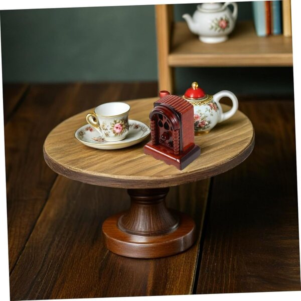 Vintage-Miniaturradio aus Holz für Puppenhaus 1:12, dekoratives Accessoire