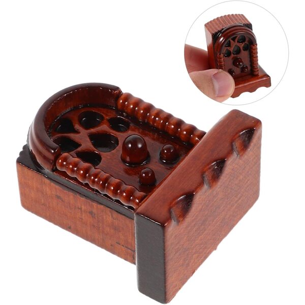 Radio Miniatura Vintage in Legno 1:12 per Casa delle Bambole - Accessorio Decorativo Retro