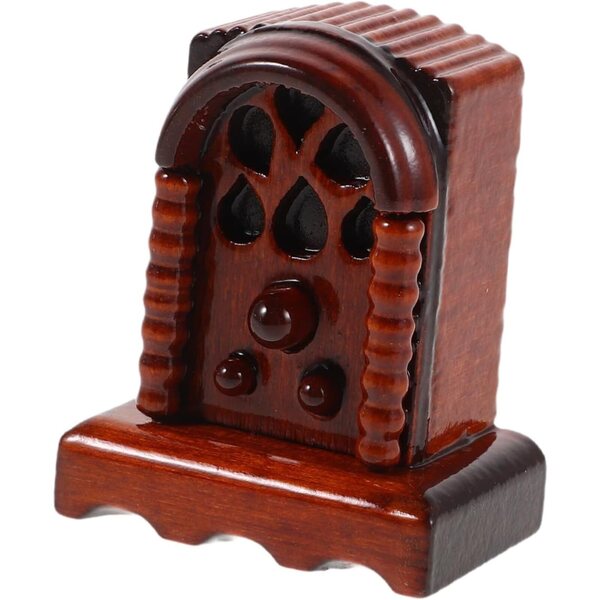 Radio Miniatura in Legno per Casa delle Bambole - Accessorio Vintage Realistico 1:12