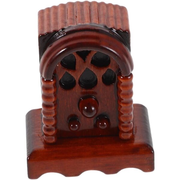 Radio Miniatura in Legno Vintage 1:12 per Casa delle Bambole e Decorazioni Retro