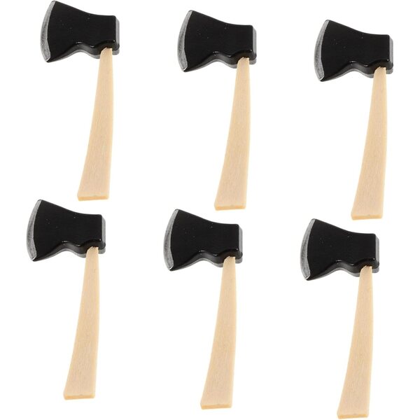 Set 6 Mini Strumenti da Giardino in Legno per Casa delle Bambole - Accessori Miniatura