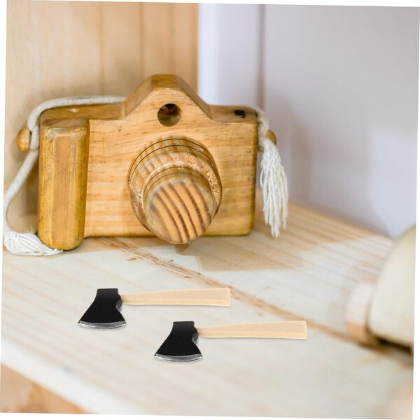 Set 6 Mini Strumenti da Giardino in Legno per Casa delle Bambole - Accessori Miniatura
