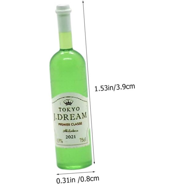Set 12 Bottiglie Miniatura di Vino per Case delle Bambole e Decorazioni Micro Paesaggio