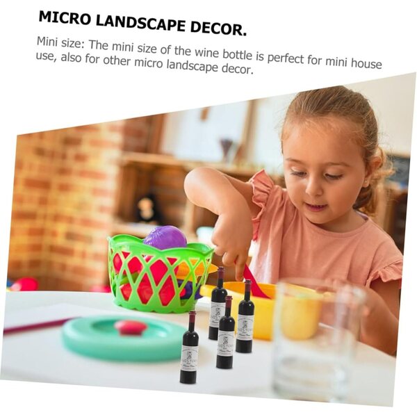 Set 12 Bottiglie Miniatura di Vino per Case delle Bambole e Decorazioni Micro Paesaggio