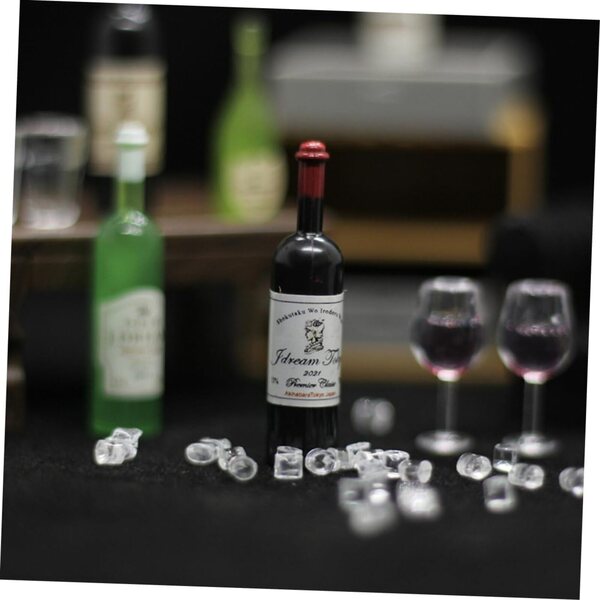 Set 12 Bottiglie Miniatura di Vino per Case delle Bambole e Decorazioni Micro Paesaggio