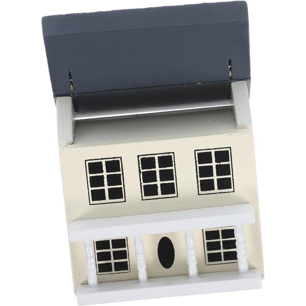 Mini-Holzschrank für Puppenhaus 1:12, elegante beige Dekoration