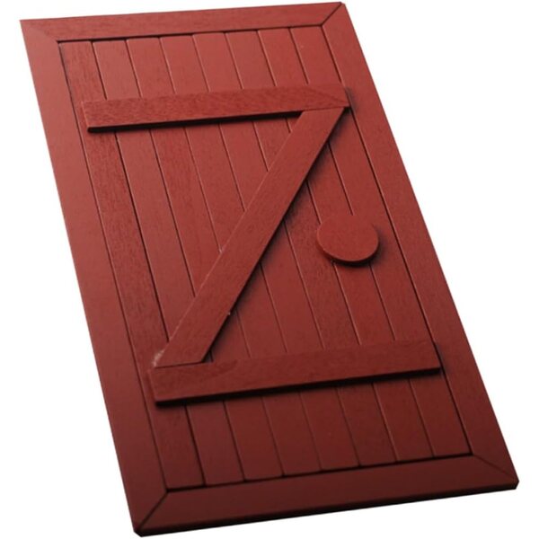 Mini Porta Decorativa in Legno UPKOCH per Case delle Bambole e Miniature 20x11 cm
