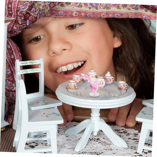 Set 5 Mini Tazze di Succo Decorative in Resina per Casa delle Bambole Realistiche