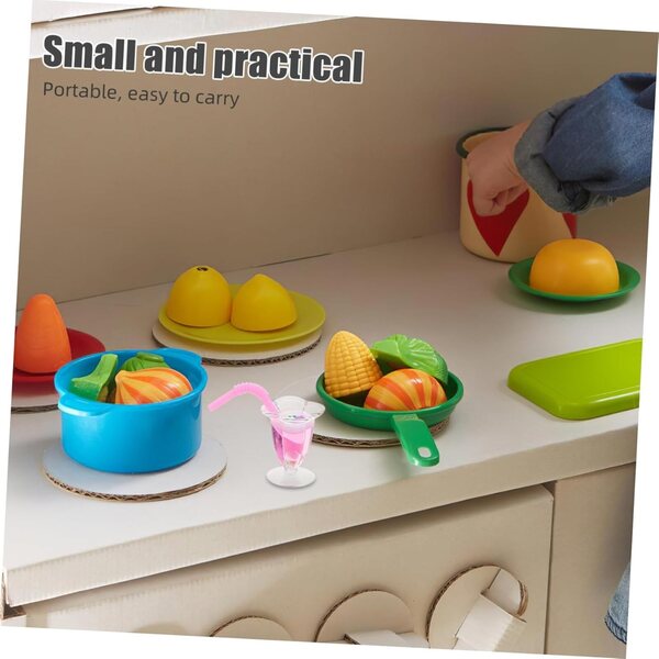 Set 5 Mini Tazze di Succo Decorative in Resina per Casa delle Bambole Realistiche