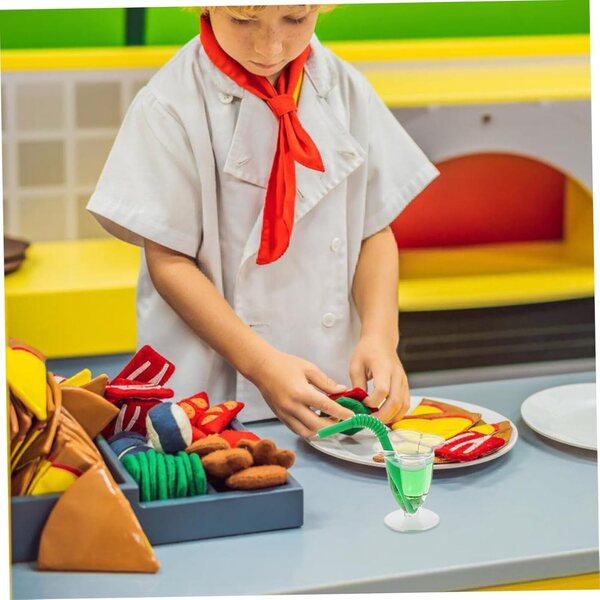 Set 5 Mini Tazze di Succo Decorative in Resina per Casa delle Bambole Realistiche