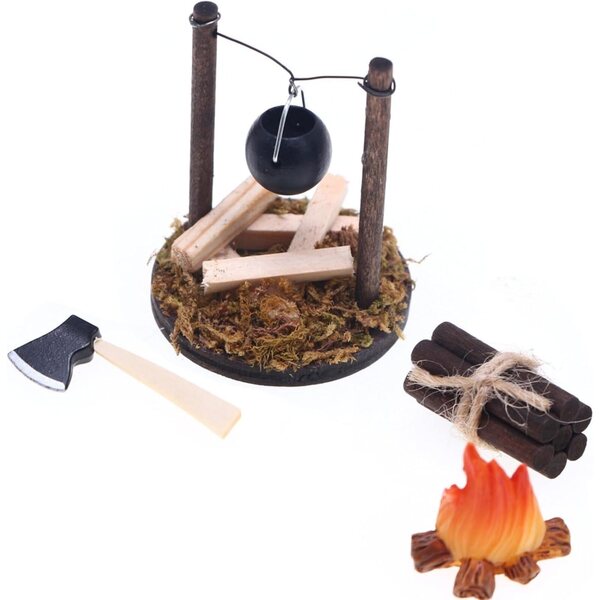 Giocattolo 1:12 Set Pentole e Funghi in Miniatura per Case delle Bambole - Gissroys