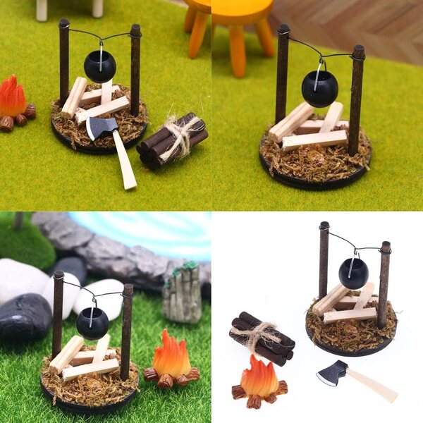 Giocattolo 1:12 Set Pentole e Funghi in Miniatura per Case delle Bambole - Gissroys