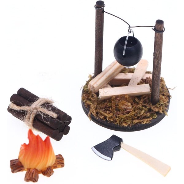 Giocattolo 1:12 Set Pentole e Funghi in Miniatura per Case delle Bambole - Gissroys