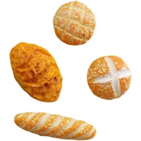 Set 4 Miniature di Pane in Resina per Scenari 1/12 Cucina e Boulangerie Bambole