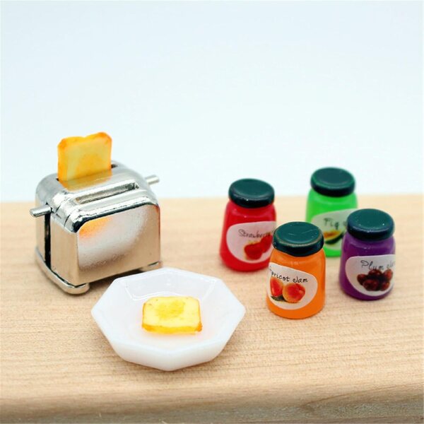 Gitter- und Marmeladenset 1/12 Miniaturen für Gissroys-Puppenhäuser