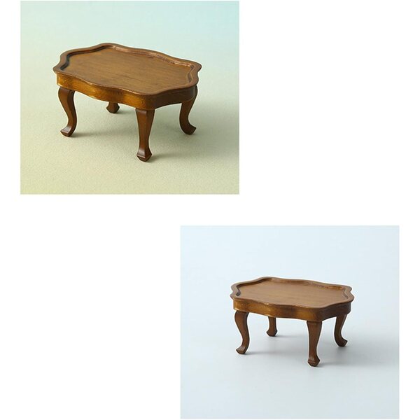 Table basse miniature 1/12 in legno naturale per case delle bambole e diorami