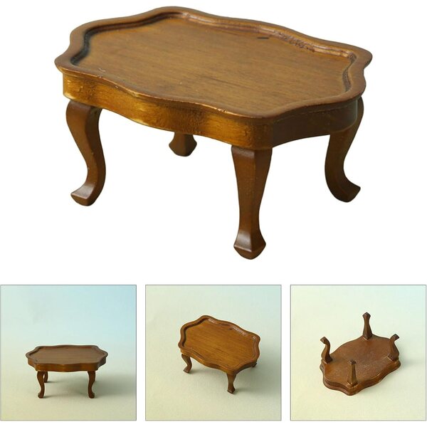 Mini tavolino in legno realistico per casa delle bambole - gioco e decorazione