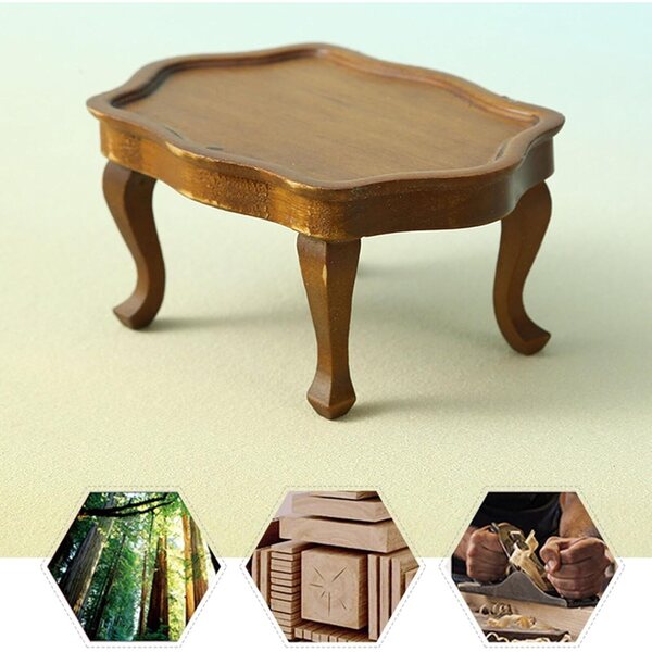 Mini tavolino in legno realistico per casa delle bambole - gioco e decorazione