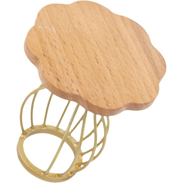 Table miniature en bois pour maisons de poupées - Accessoire réaliste et sûr