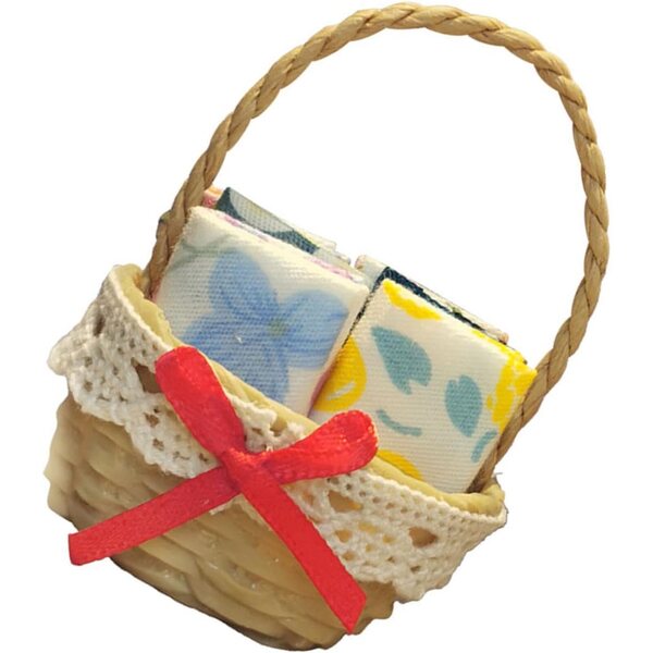 Panier Miniature en Résine per Case delle Bambole - Accessorio Decorativo Realistico