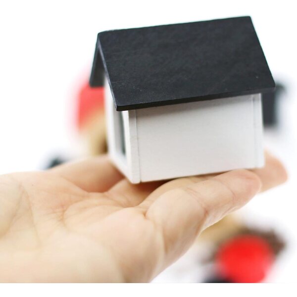 Miniatur-Hundehütten-Set 1:12 aus Holz für Kinder und Puppenhäuser